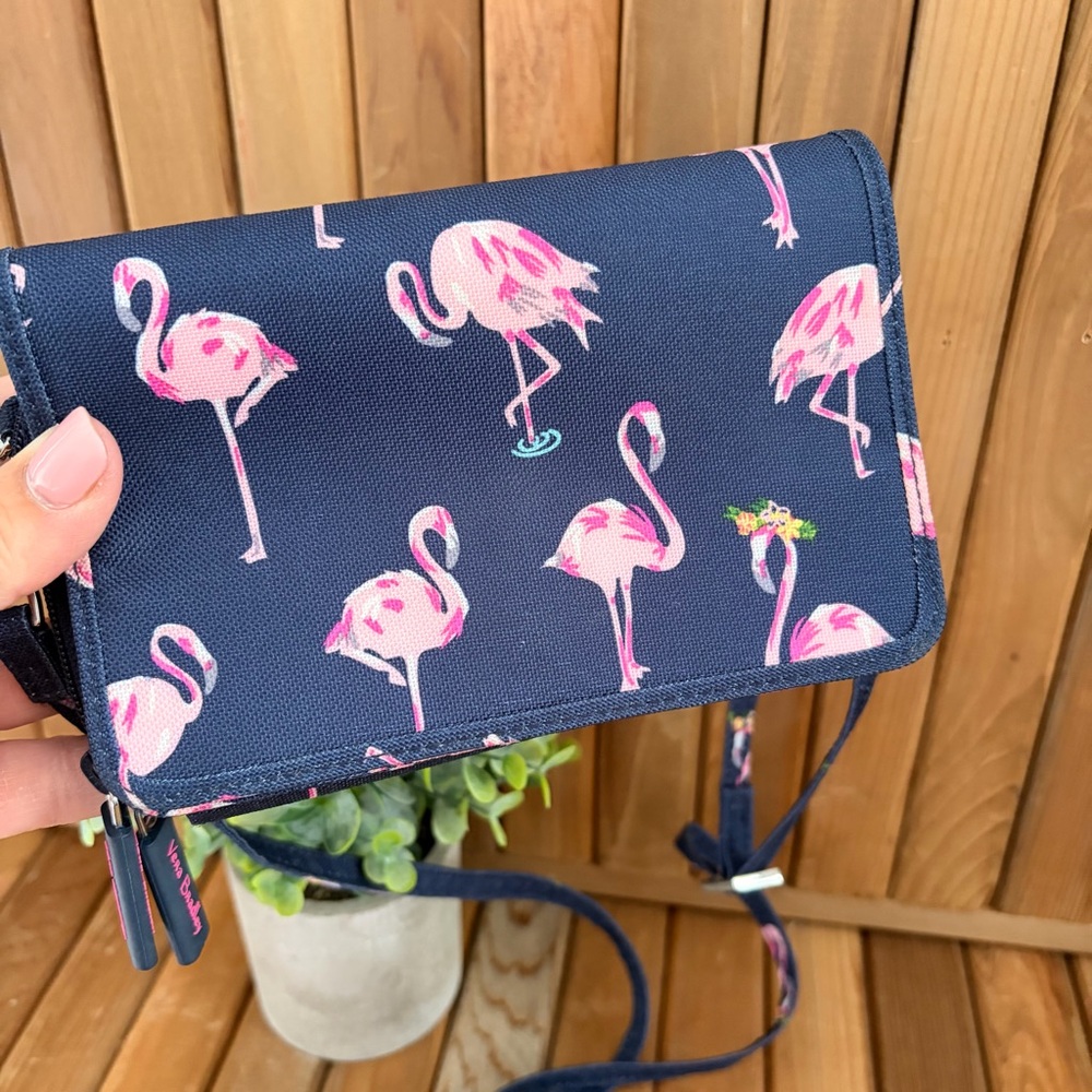 Vera Bradley Flamingo Crossbody Bag - Navy and Pink - Picture 9 of 9